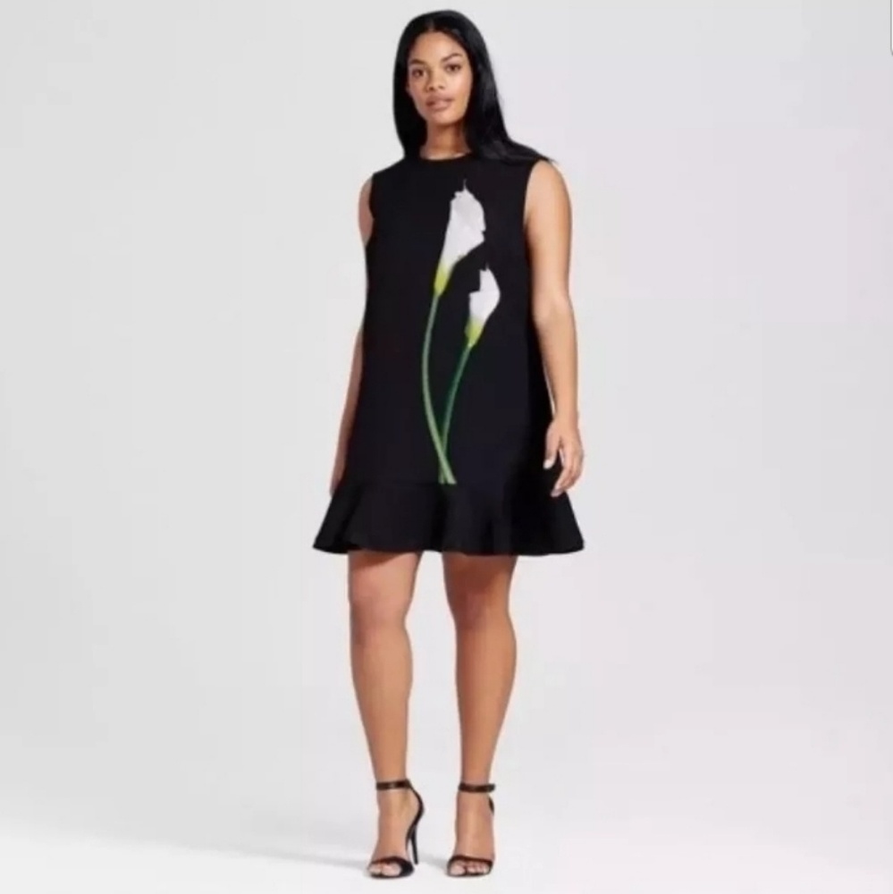 Victoria Beckham for Target Black Floral Dress